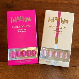Set of 2 Red Aspen Nail Dashes - Jackie’s Neon Lights & Harper Picks Peonies